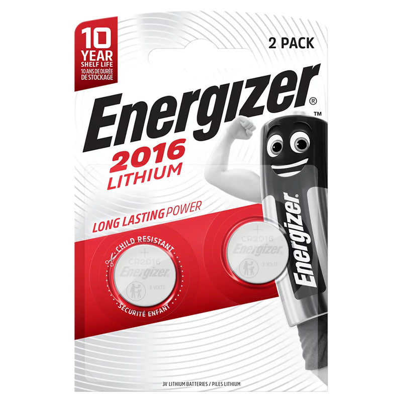 Energizer® Lithium Button Batteries - CR2016 (Pack of 2)