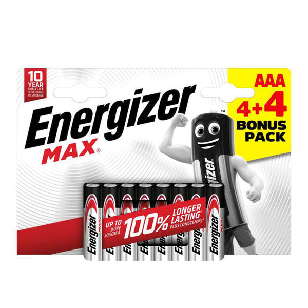 Energizer MAX® Alkaline Batteries - AAA  (Pack of 8)