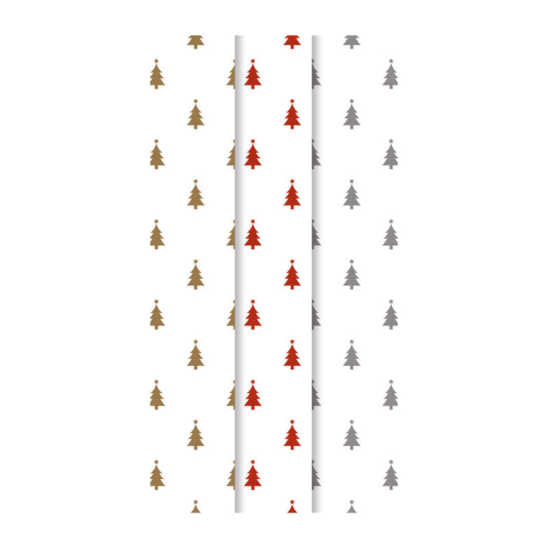 Xmas Foil Tree Tissue Paper (Pack of 9)