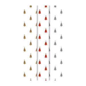 Xmas Foil Tree Tissue Paper (Pack of 9)
