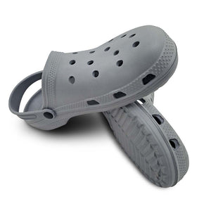 Town & Country Casual Cloggies in Grey Side View Studio Image
