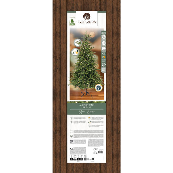 Everlands Allison Pine Colour-Switch Lit Christmas Tree - 7ft