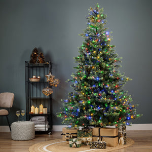 Everlands Geneva Fir Colour-Switch Lit Christmas Tree - 7.5ft