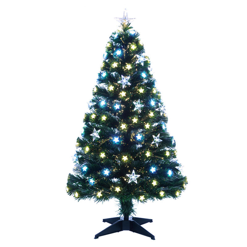 Festive Star Fibre Optic Christmas Tree - 5ft