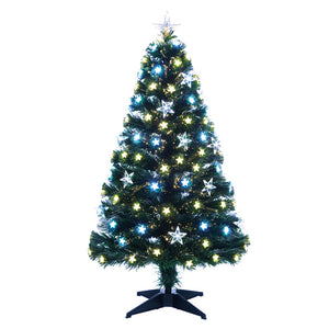 Festive Star Fibre Optic Christmas Tree - 5ft