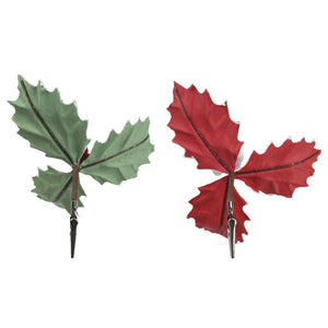 Everlands Velvet Forst Holly Clip (Assorted Designs)