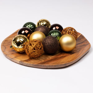 Decoris Shatterproof Baubles in Woodland Colours (Pack of 37) image 1