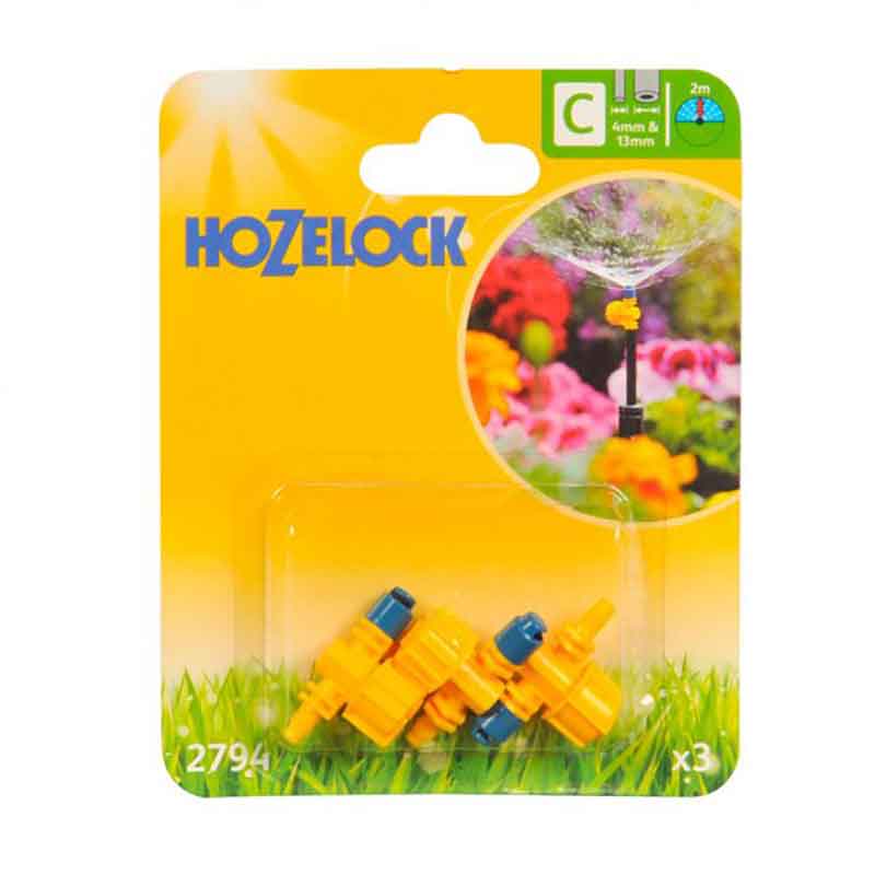 Hozelock 180º Adjustable Micro Jets (Pack of 3) image 0