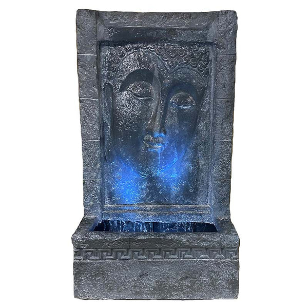 Lit Buddha Face Fountain Water Feature image 1
