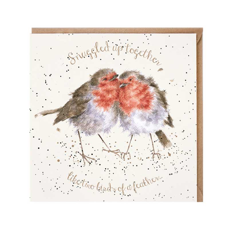Wrendale Designs Birds Of A Feather Christmas Card image 0