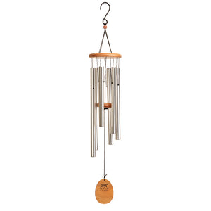 Symphony 86cm Wood and Aluminium Wind Chime with Silver Finish image 2