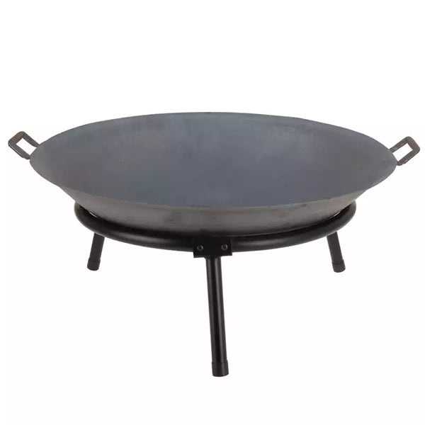 Koopman 60cm Cast Iron Fire Bowl Pit with Stand & Handles image 0