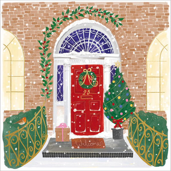 Woodmansterne Georgian Door Christmas Card image 0