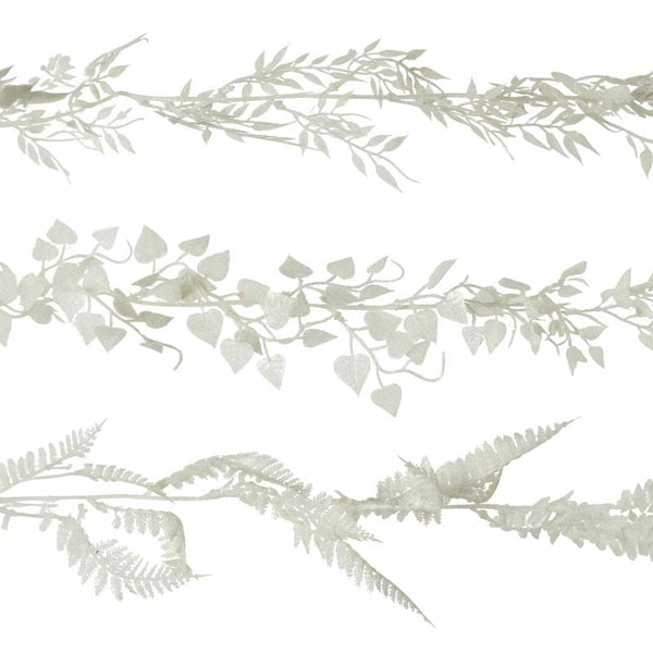 Everlands White Glitter Garland (Assorted Designs) image 0