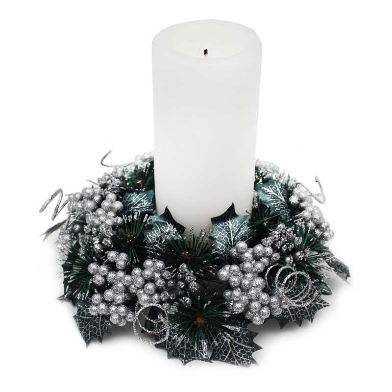 Peggy Wilkins Glittery Berries Candle Ring (3") image 0
