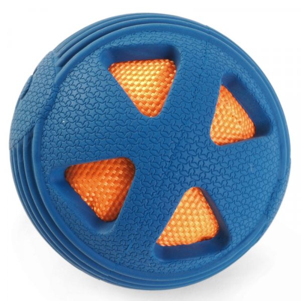 Zoon Rubber Crunch & Squeak GumBall Dog Toy image 0