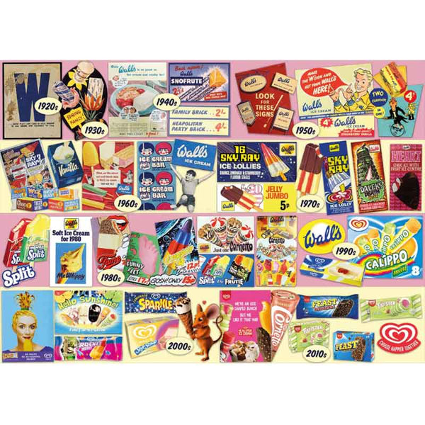 Gibsons 100 Years of Wall's Ice Cream 1000 Piece Jigsaw Puzzle image 0