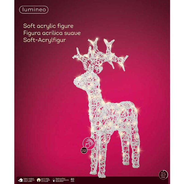 Lumineo LED Flashing Acrylic Deer - Warm White image 4