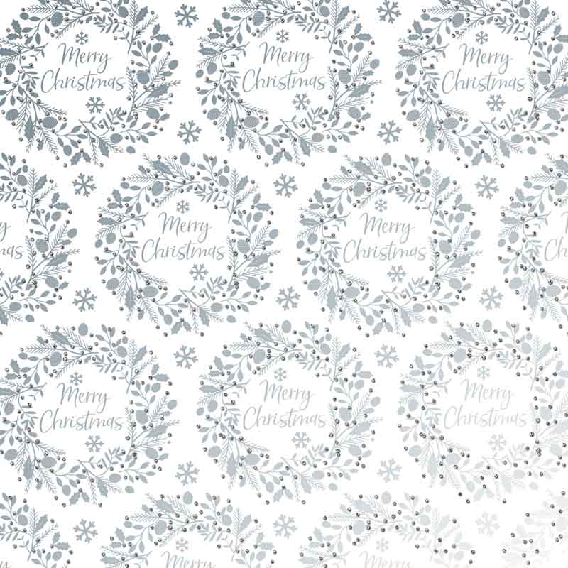 Uniqueco Wreaths Silver Luxe Gift Wrap (2m) image 0