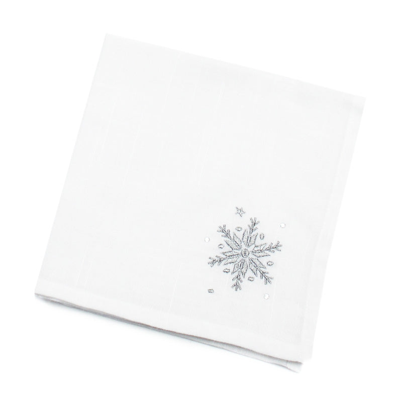 Peggy Wilkins Snow Flowers Napkins (Pack of 4) image 0