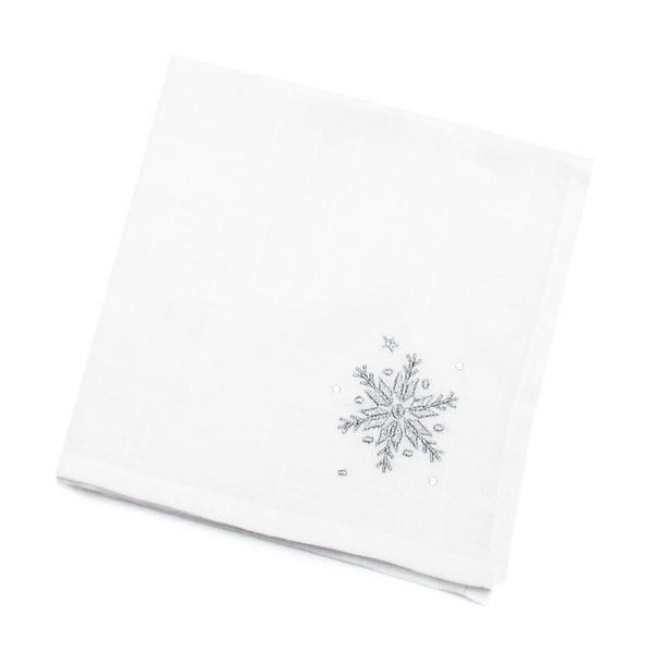 Peggy Wilkins Snow Flowers Napkins (Pack of 4) image 0