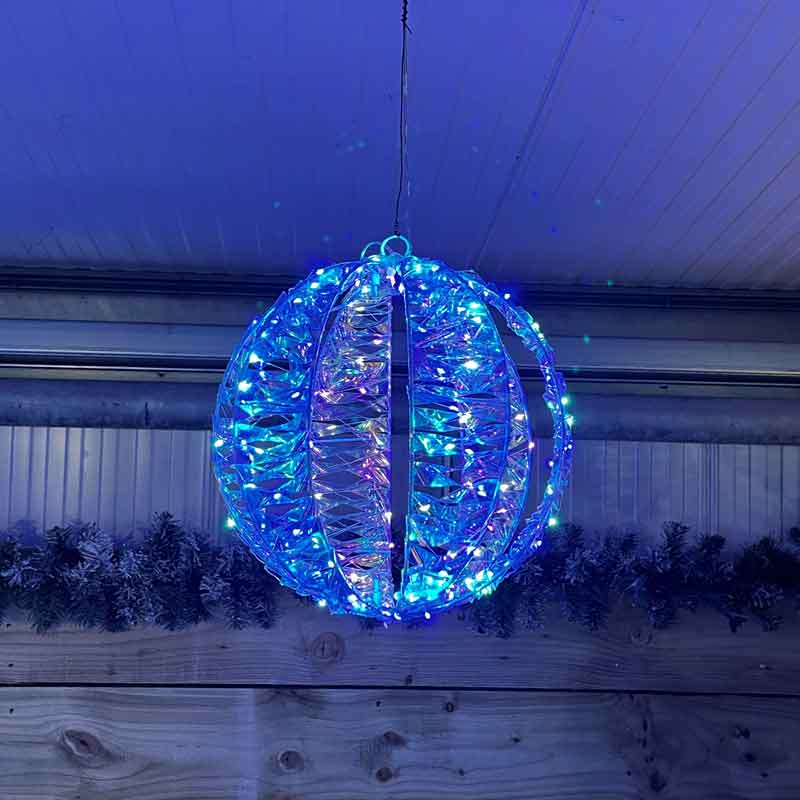 Festive Lit Rainbow Twist Ball image 0