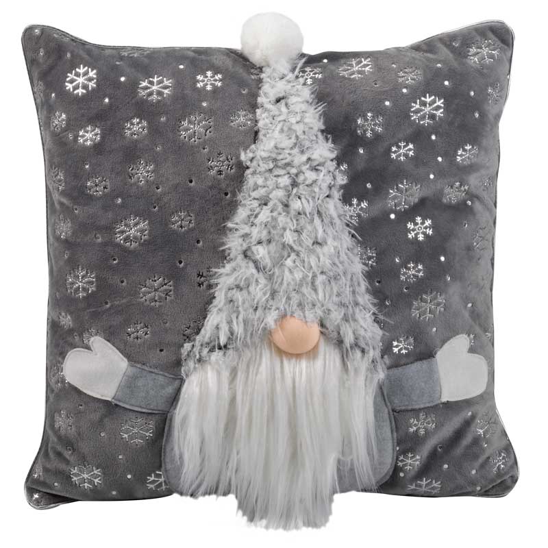 Three Kings Super Furry Grey Gonk Cushion image 0