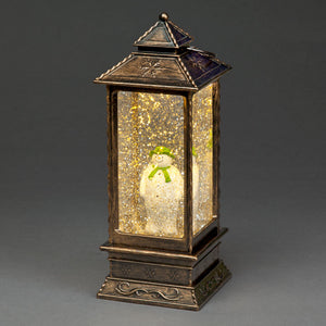 SnowTime LED Copper Water Lantern with "The Snowman" image 0