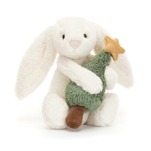 Jellycat Bashful Bunny with Christmas Tree image 0