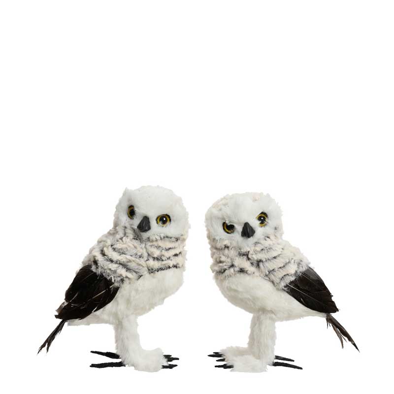 Decoris Standing Grey Owl (Assorted Designs) image 0
