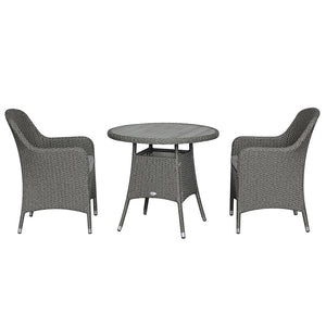 Bramblecrest Tetbury Bistro Set in Pewter Weave image 1