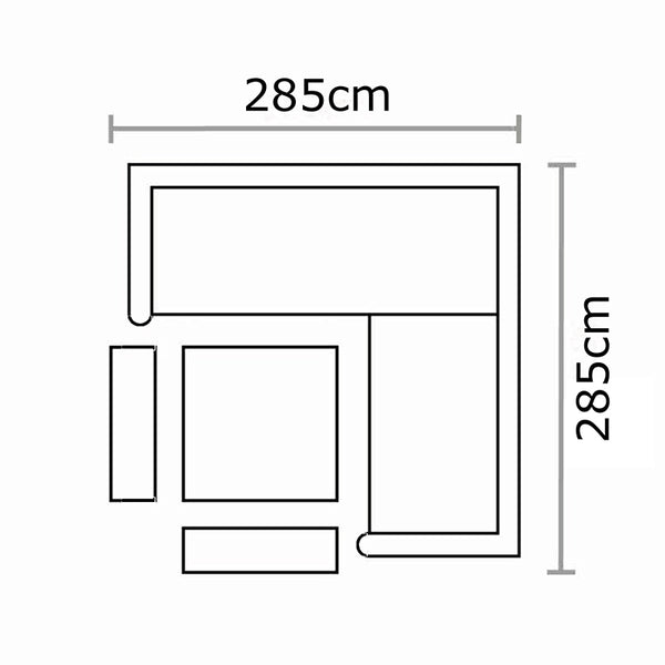 Bramblecrest Mauritius Corner Set with Firepit Table image 8