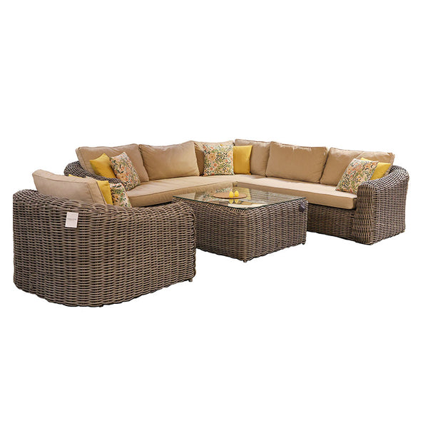 Orchard Life Morello Modular Corner Outdoor Sofa Set with Square Coffee Table image 11
