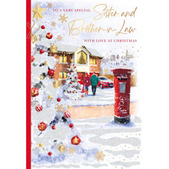 Words N Wishes Couple Walking In Snowy Scene Christmas Card image 0