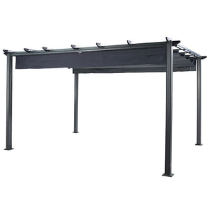 Hartman Roma Rectangular Grey Pergola with Grey Canopy (4m x 3m) image 5