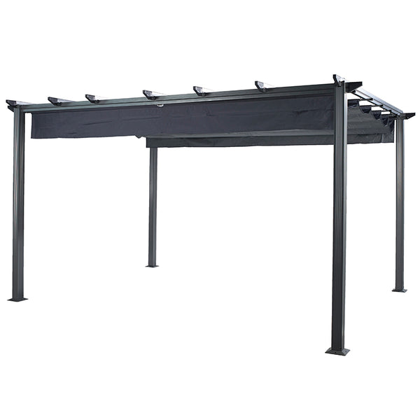 Hartman Roma Rectangular Grey Pergola with Grey Canopy (4m x 3m) image 5