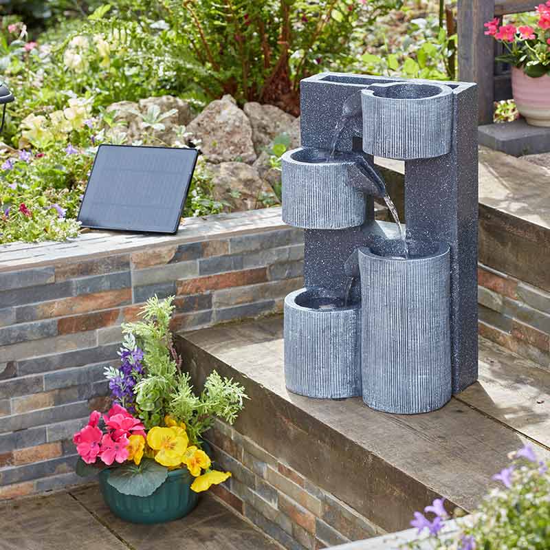 Smart Garden Pot Falls Solar Powered Water Feature image 0