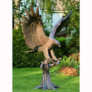 Home & Garden UK Golden Eagle Landing Garden Statue image 1