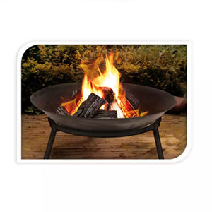Koopman 60cm Cast Iron Fire Bowl Pit with Stand & Handles image 2