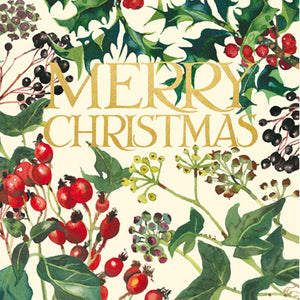 Woodmansterne Happy Christmas with Berries Card image 0