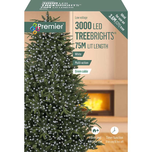 Premier 3000 Multi-Action LED TREEBRIGHTS with Timer - White image 1