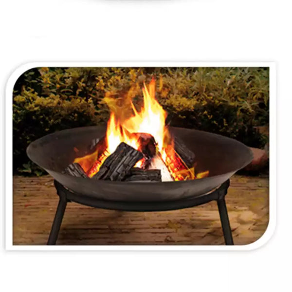 Koopman 50cm Cast Iron Fire Bowl Pit with Stand image 1