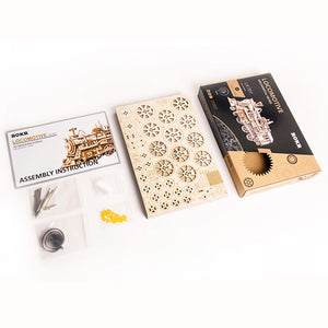 Robotime Mechanical Gear Locomotive 3D Wooden Puzzle image 9