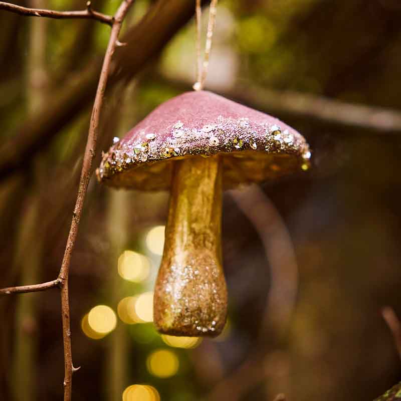 Decoris Glitter Mushroom (Assorted Designs) image 0