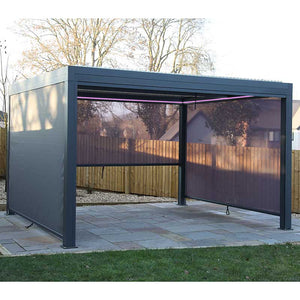 Supremo Belfort Grey Rectangular Pergola with Curtains & LEDs (4m x 3m) image 6