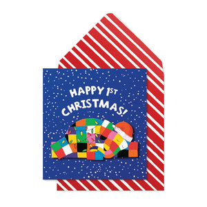 Tache Happy 1st Christmas Christmas Card image 0