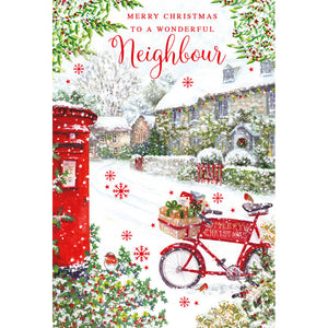 Nigel Quiney Snowy Village Neighbours Christmas Card image 0