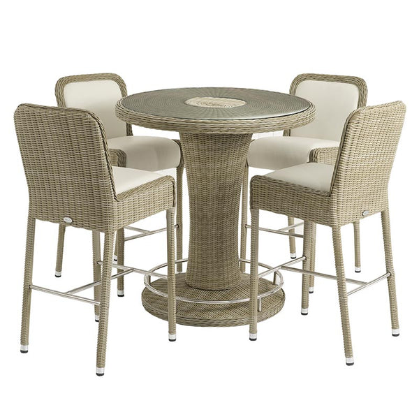 Bramblecrest Monte Carlo Garden Bar Set with Round Table & 4 Bar Chairs image 10