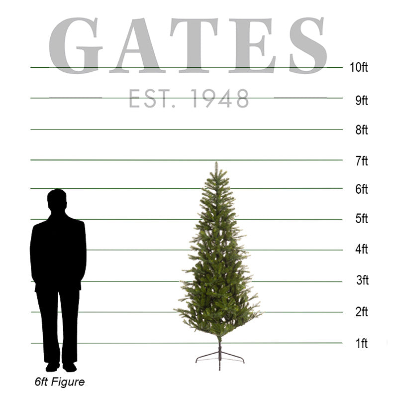 Everlands Idaho Fir Slim Artificial Christmas Tree - 7ft image 0