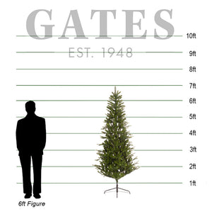 Everlands Idaho Fir Slim Artificial Christmas Tree - 7ft image 1